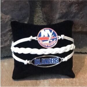NHL New York Islanders White Braided Bracelet